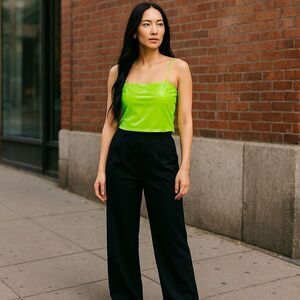 SHEIN Vibrant Lime Tank Top